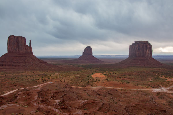 Five minutes later buttes disappeared in rain stor...