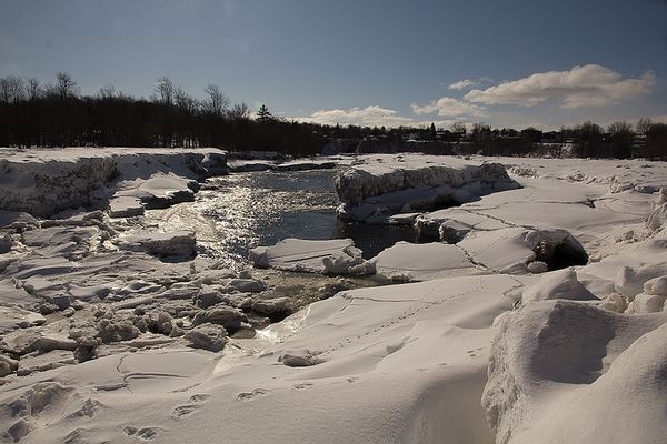 Here she set up a potential ice jam which will cha...