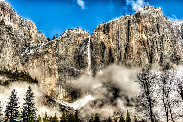 Upper Yosemite Falls from the valley...