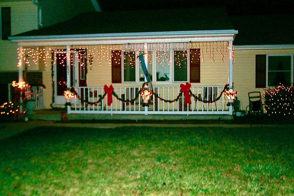 Front of our house at Christmas, when I still had ...
