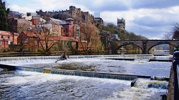 The River Wear with the Durham Castle and Cathedra...