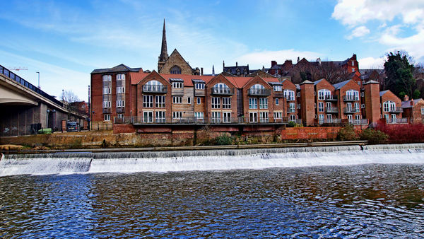 Modern day Durham on the River Wear....