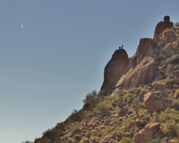 Couple of rock climbers near Scottsdale, AZ...