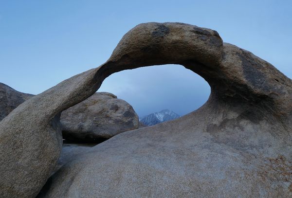 3.  Mobius Arch and Mt. Whitney...barely cloud fre...