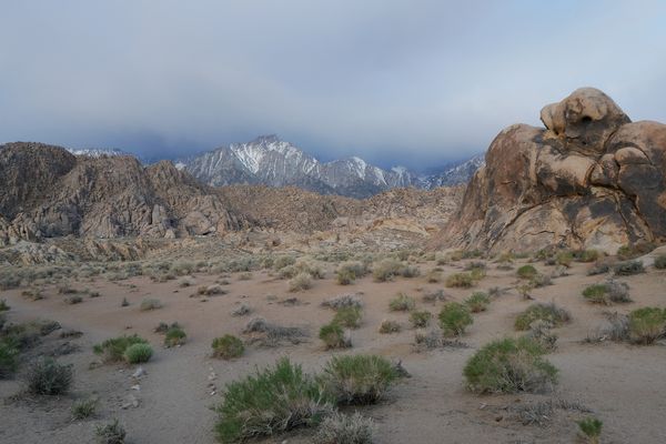 6.  Another view of Mt. Whitney and the stormy Sie...