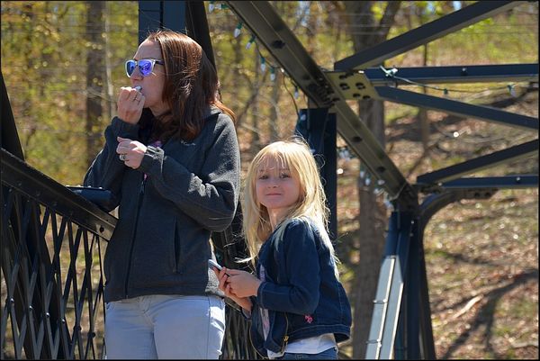 Daughter and grand daughter on the "Bridge."...