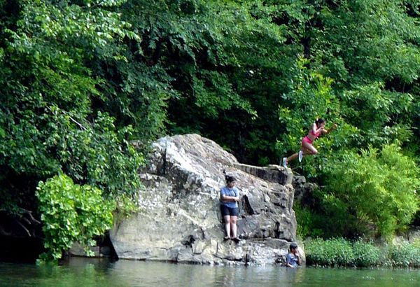 The diving Rock at the Trestle Park on the Caddo R...