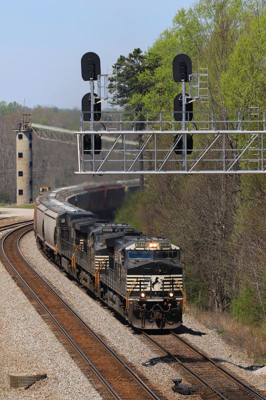 SB passing an old coal mine and loadout at Revelo,...