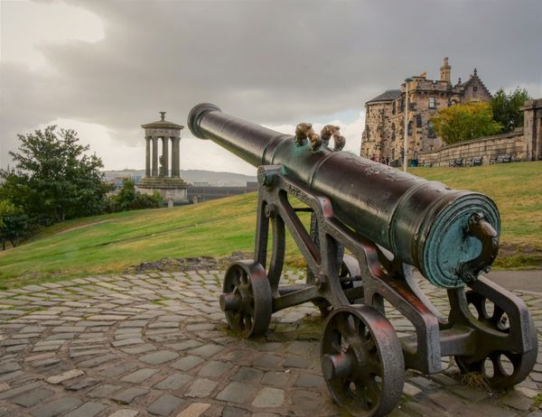 The Portugese cannon on Calton Hill...