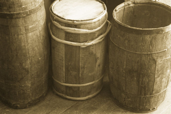 some barrels...