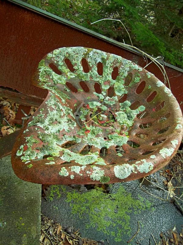 Old rusty tractor seat......