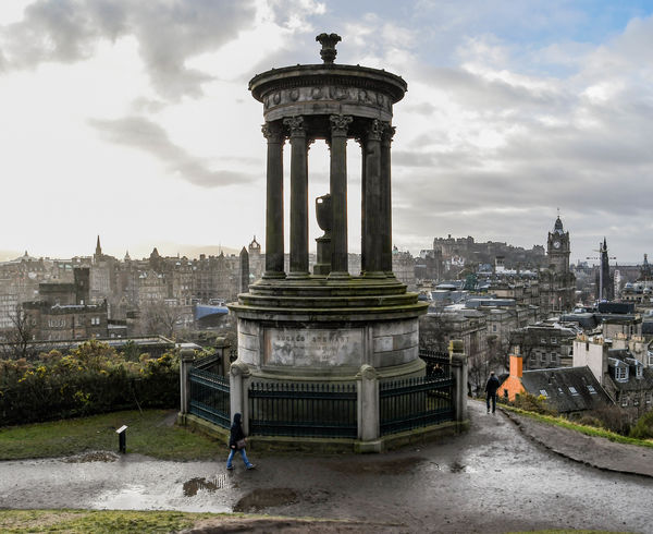 The Dugald Stewart monument on Calton Hill...