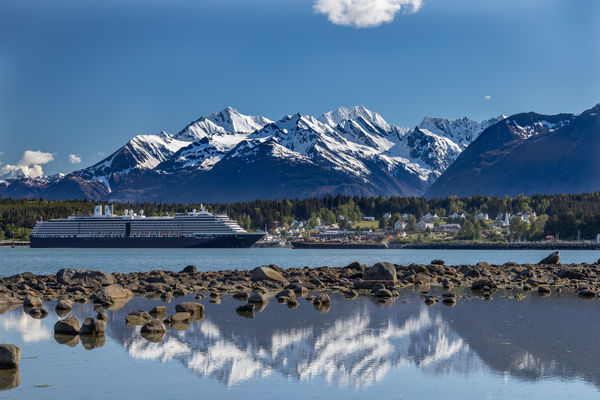 Cruise ship docked in Haines...