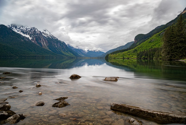 Chilkoot Lake on a cloudy day long exposure...