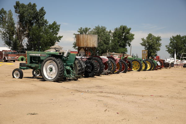 Rows of tractors...