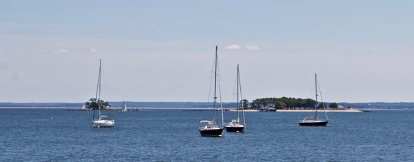 A peaceful view of Branford Islands in Ct....