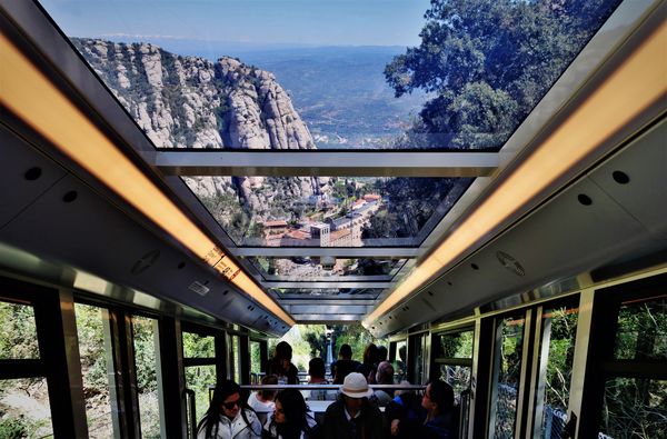 (8) Funicular de Sant Joan took us to the top of t...