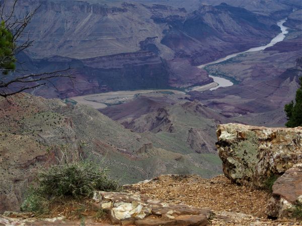 Colorado River snakes through the Grand Canyon...