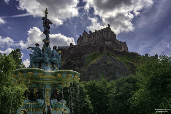 Edinburgh Castle from the Princes Street Gardens w...