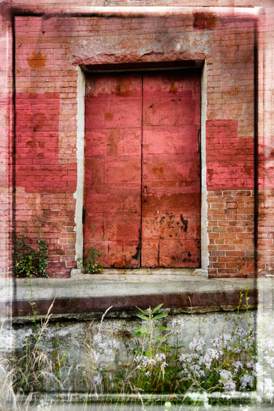 Door in an old mill complex...