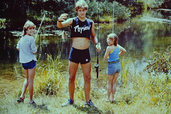 Fishing with your brother and sisters...