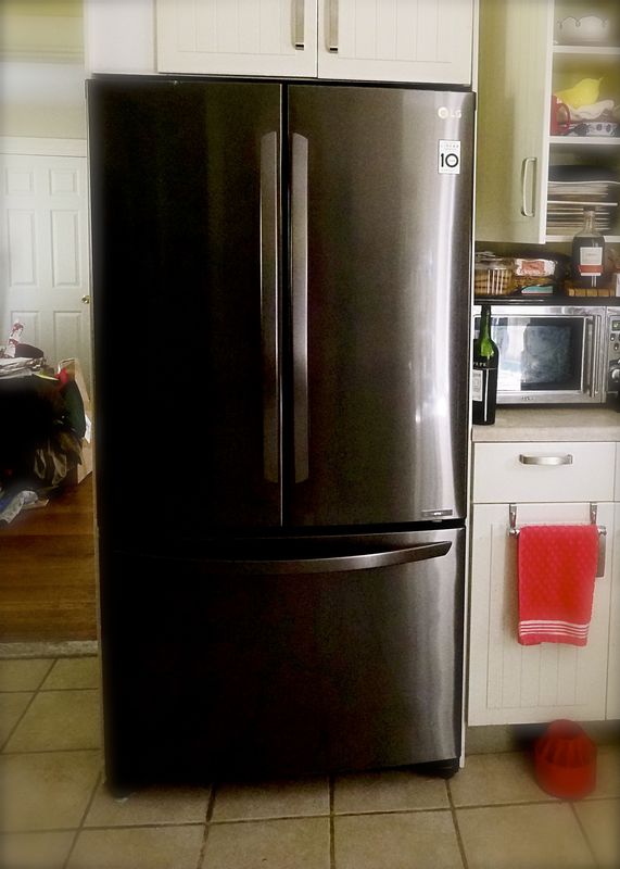 My new LG fridge & new black stainless LOVE it!...