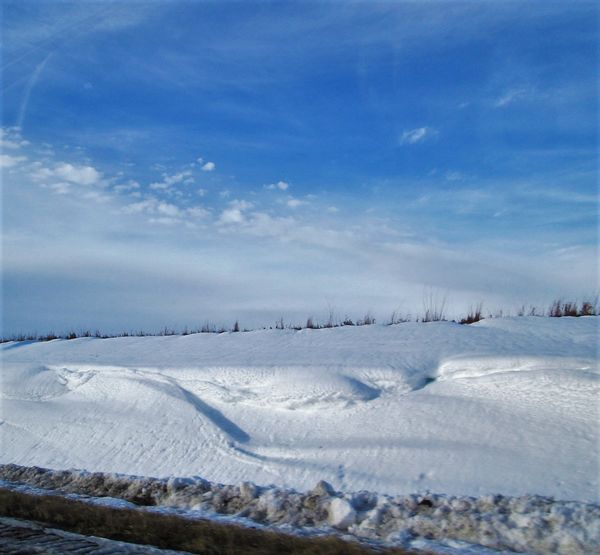 Winter skies along the roadways in NE...