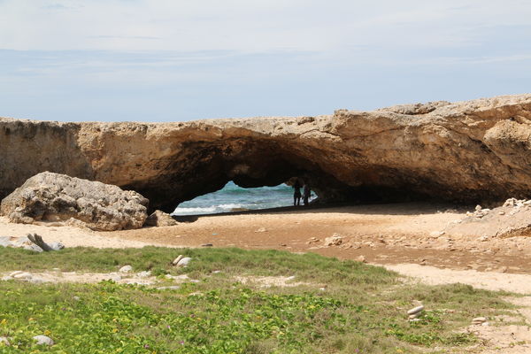A "natural" bridge formed by the Caribbean Sea in ...