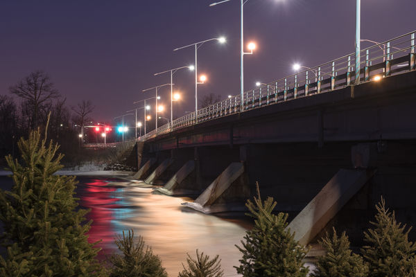 The Champlain Bridge by Night...