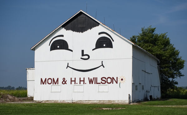 The happiest barn in Ohio!  This required a roadsi...