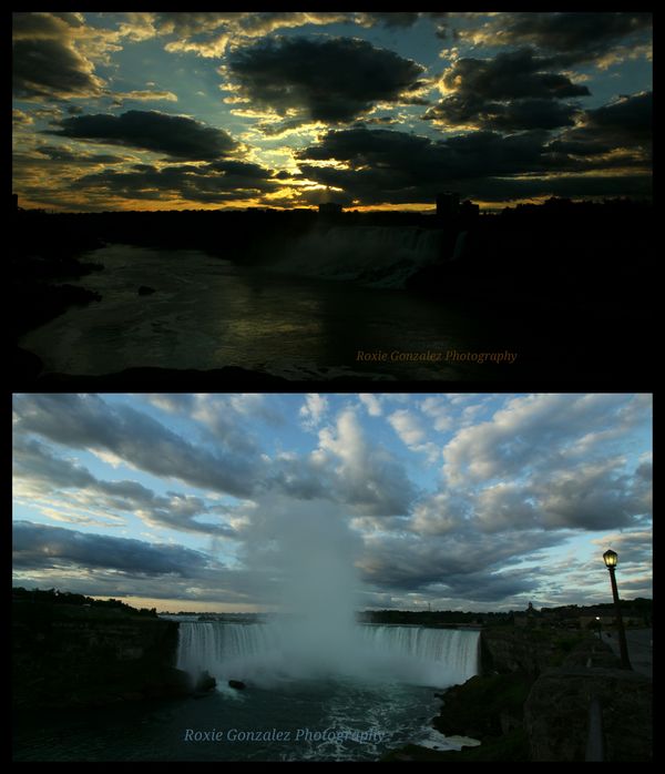 This is the early morning view from Niagara Falls....