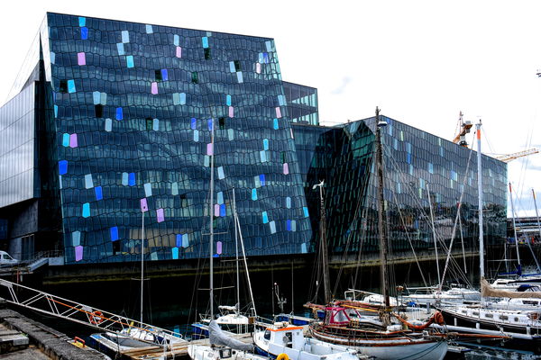 Harpa music hall from the harbor side...