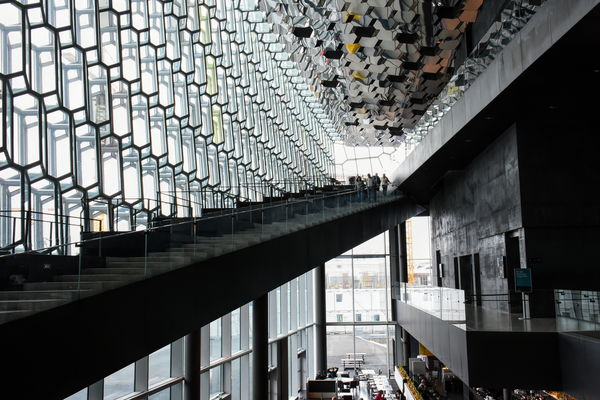 The Grand Stairway Inside the Harpa...