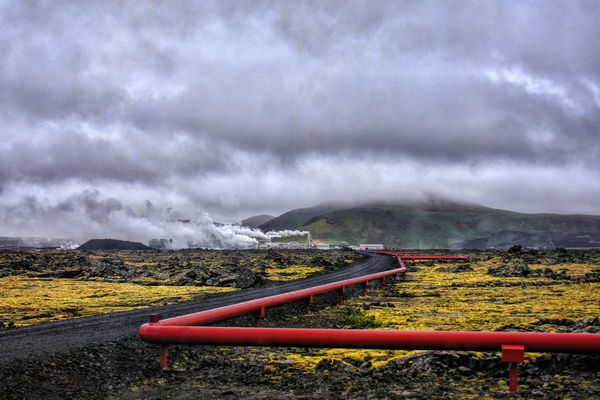 Geothermal Power Plant near the Blue Lagoon...