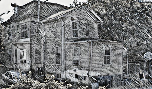 metallic effect on very old house.....