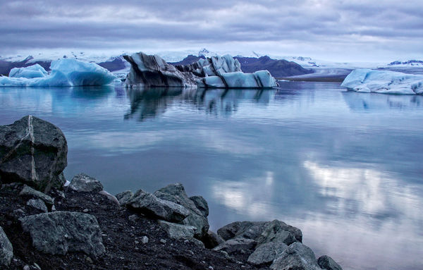 blue hour at the glacier lagoon...