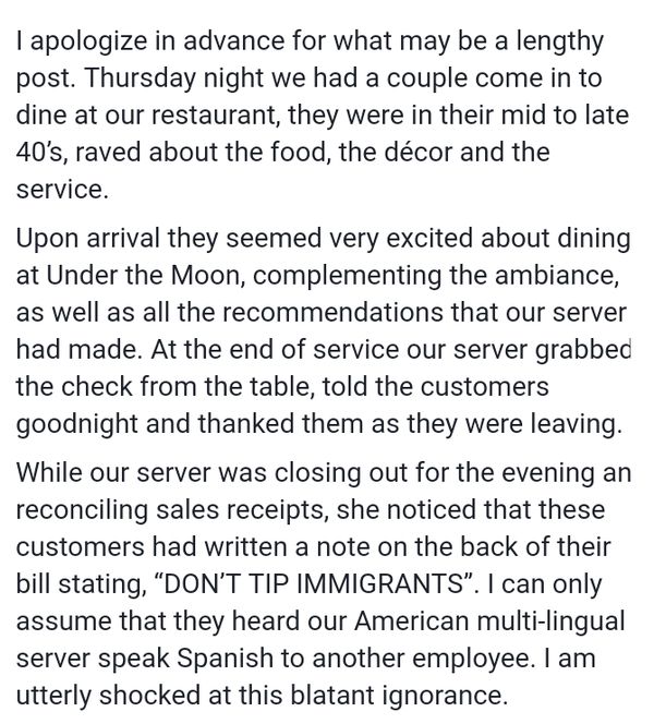 Restaurant owner FB (1 of 2)...