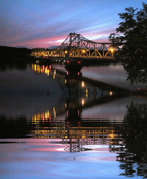 East Haddam,Ct. bridge at sun set...