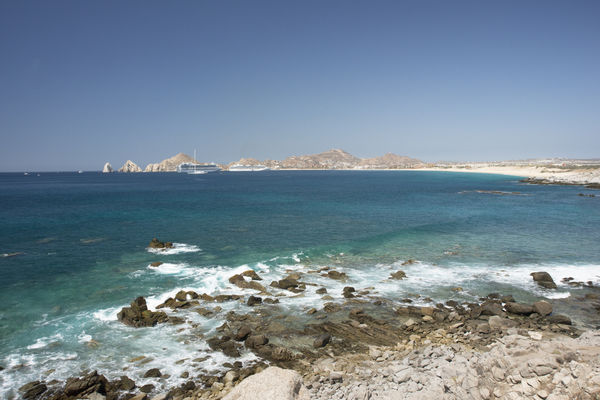 View across bay on the Sea of Cortez. Cabo is to t...