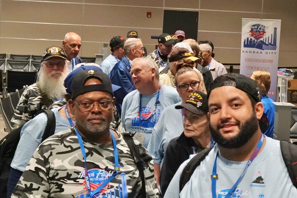 Some hairy Veterans ready to board an Honor Flight...