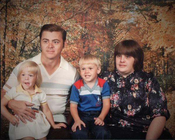 Wife & I with 2 of 3 kids 1983...