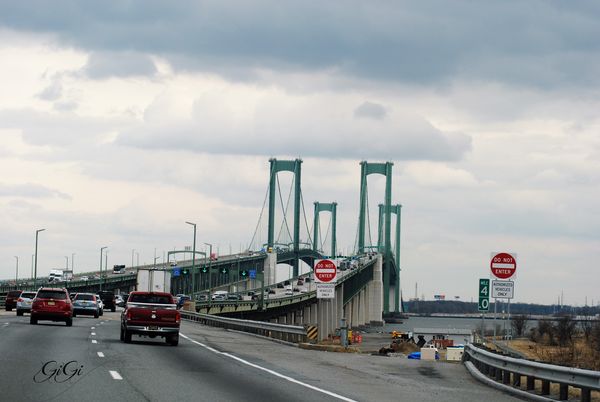 Delaware Memorial Bridge, heading into NJ...