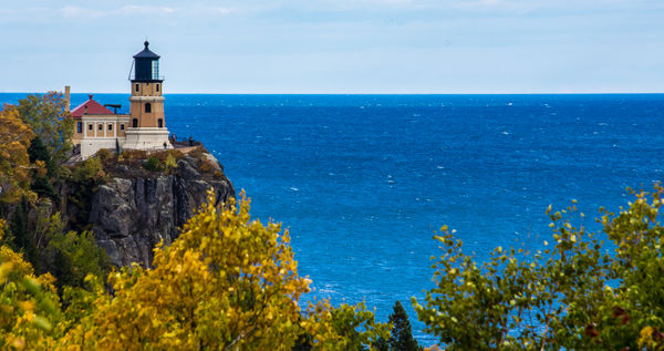 Split Rock Lighthouse, Two Harbors, MN with view o...