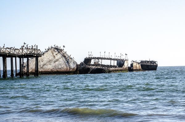Old cement ship wreck....