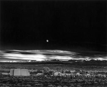 Moonrise,_Hernandez,_New_Mexico. Nov. 1 1941....