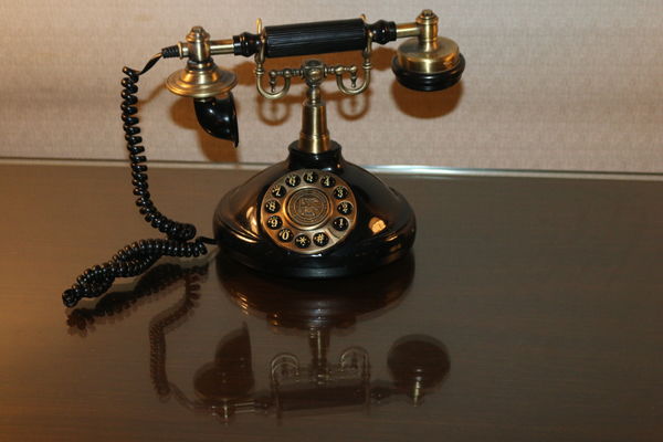 Antique phone in the Coranado Hotel, Ca....
