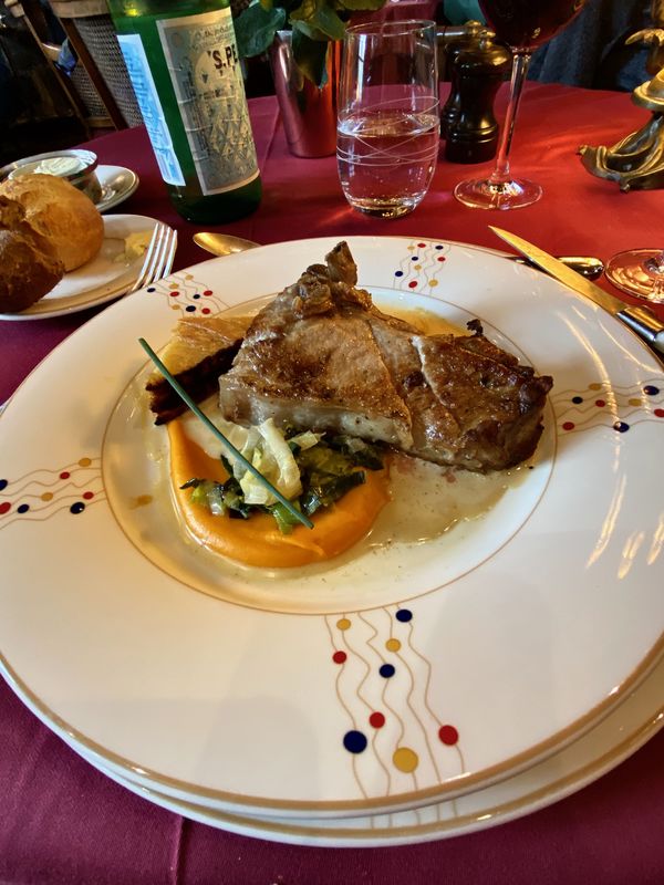 A Perfect Tender Veal Chop you could cut with a fo...