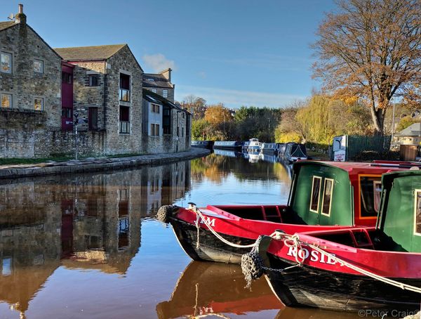 The Leeds to Liverpool canal at Skipton...