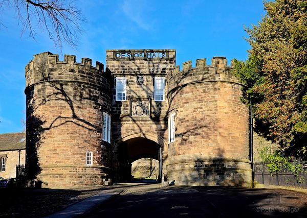The entrance to Skipton Castle...