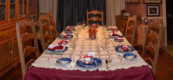 Table's set with heirloom china (no one wants it, ...